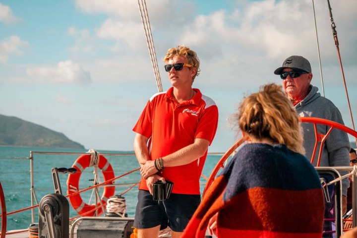 a group of people on a boat