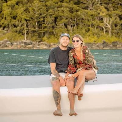 a person sitting at a beach