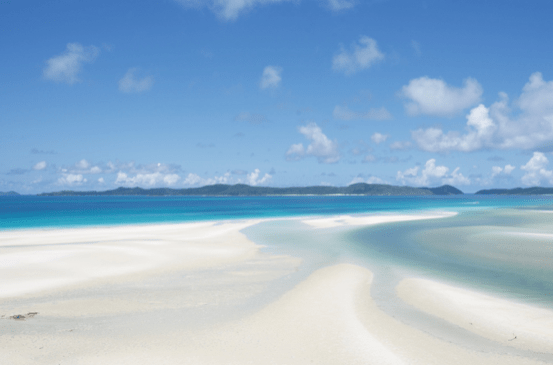 a view of a beach next to a body of water